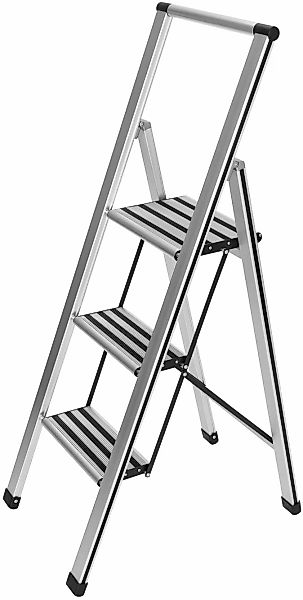 WENKO Trittleiter "Modell Alu-Design" Klapptritt Leiter, rutschsichere XXL- günstig online kaufen