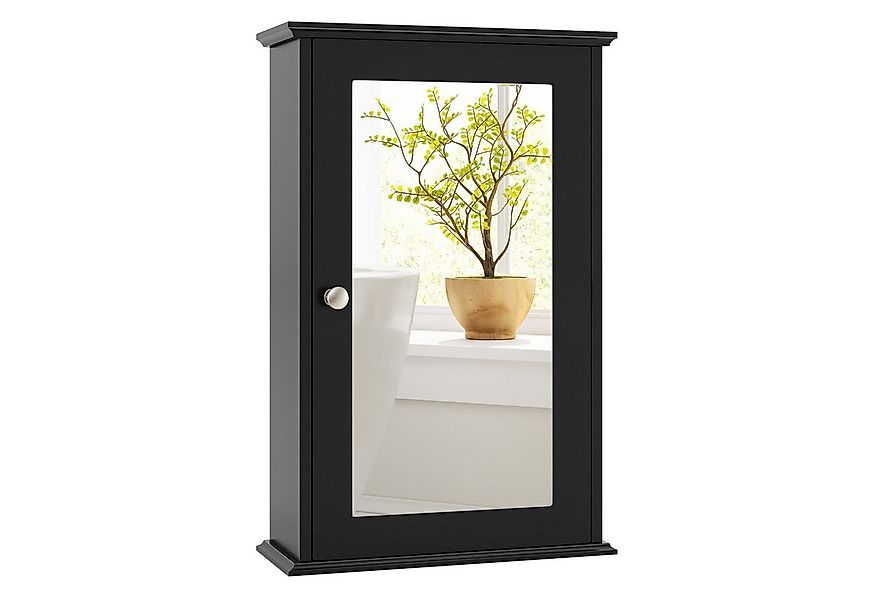 COSTWAY Spiegelschrank Bad Badezimmerschrank mit Tür, verstellbarer Ablage günstig online kaufen