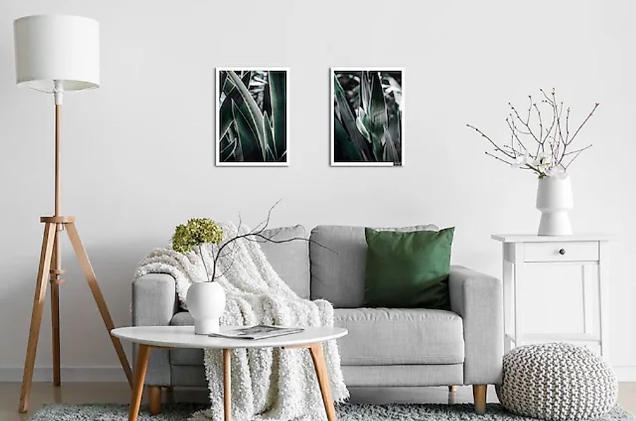 Bruno Banani Bild mit Rahmen »Blätter - Gerahmter Digitaldruck - Wandbild«, günstig online kaufen