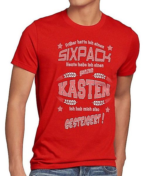 style3 T-Shirt Früher einen Sixpack heute Kasten Biershirt Fun Funshirt Spr günstig online kaufen