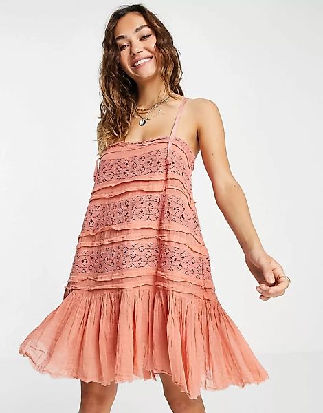 Free People – Shailee – Trägerkleid in Rosé-Rosa günstig online kaufen