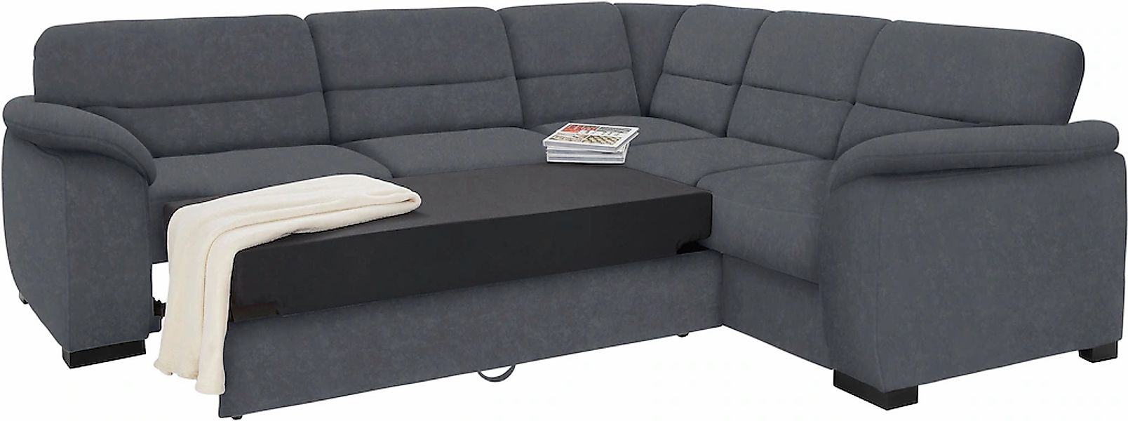 sit&more Ecksofa "Montego L-Form, B: 256cm" wahlweise mit Bettfunktion und günstig online kaufen
