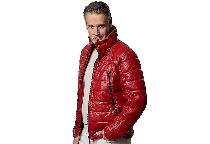 Jilani Lederjacke Filbo Jilani - Herren Lederjacke Steppjacke Lammnappa rot günstig online kaufen
