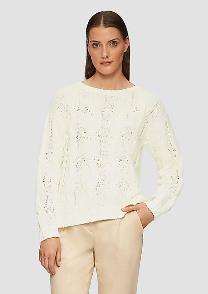 s.Oliver Longpullover Strickpullover Weicher Strickpullover mit Zopfmuster günstig online kaufen