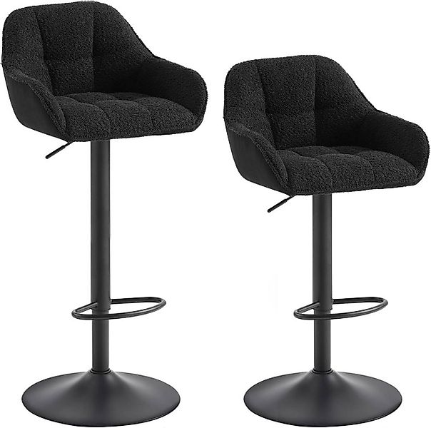 Woltu Barhocker (2 St), höhenverstellbar drehbar, Chenille Cord Metall günstig online kaufen