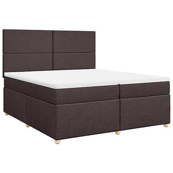vidaXL Boxspringbett mit Matratze Dunkelbraun 200x200 cm Stoff 3291383 günstig online kaufen
