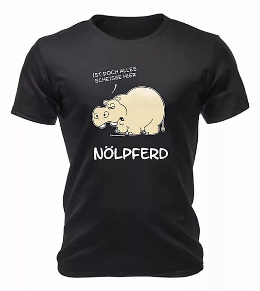 RAHMENLOS® T-Shirt für Nörgler und Meckerer: Nölpferd - ist doch alles Sche günstig online kaufen