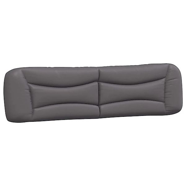 vidaXL Kopfteil-Kissen Hvar Grau 200 cm Kunstleder 374626 günstig online kaufen