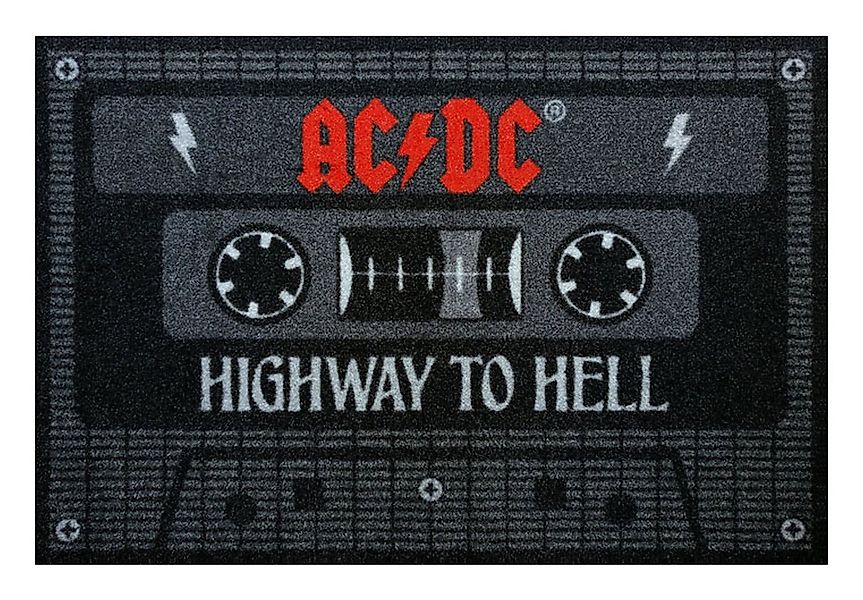 Rockbites Fußmatte Rockbites - Fußmatte Türmatte "AC/DC - Tape" Schwarz Nr. günstig online kaufen