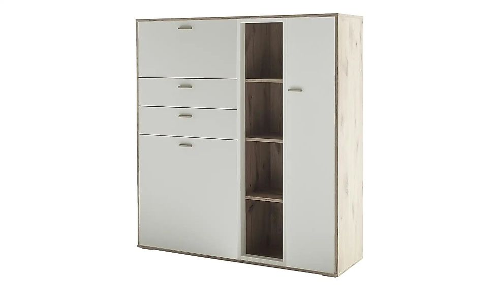 uno Highboard  Santerno ¦ weiß ¦ Maße (cm): B: 124 H: 133 T: 37.0 Kommoden günstig online kaufen