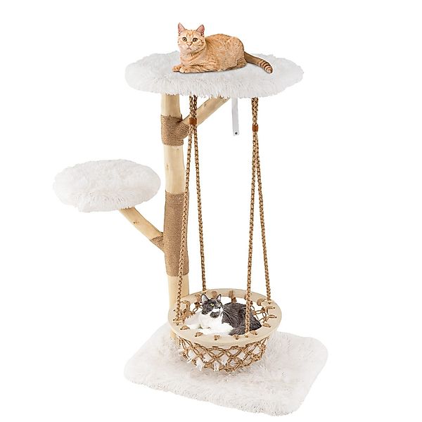 COSTWAY Kratzbaum, Katzenbaum, Kletterturm, mit Hängekorb, günstig online kaufen
