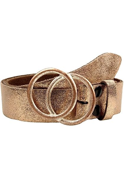 Rettungsring Gürtel Ledergürtel, mit austauschbarer Schließe "2 Kreise Rosé günstig online kaufen