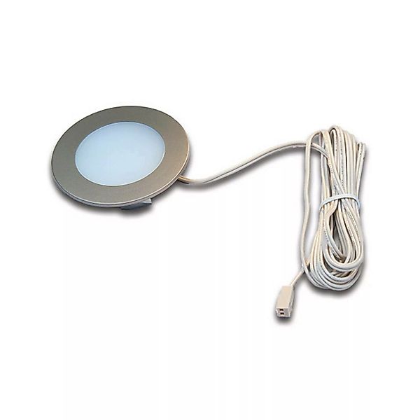 LED-Möbeleinbaulampe FR 55 in Edelstahloptik günstig online kaufen