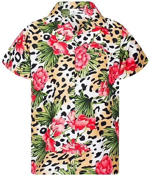 King Kameha Hawaiihemd Leopard Flowers Funky Hawaii-Hemd Herren Kurzarm Fro günstig online kaufen