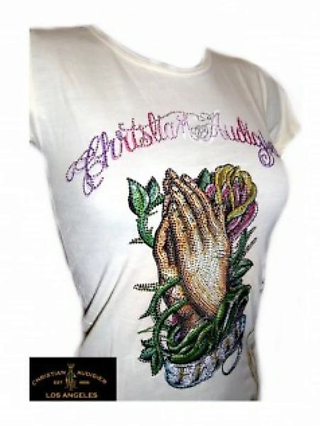 Christian Audigier Damen Strass Shirt Faith (M) günstig online kaufen