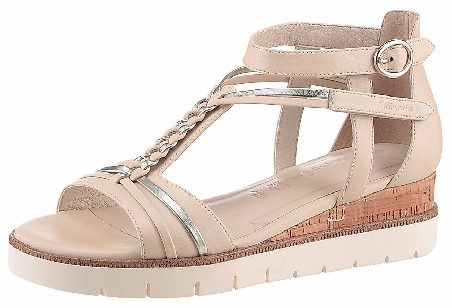 Tamaris Keilsandalette, Riemchensandale, Sommerschuh mit Flechtriemchen günstig online kaufen