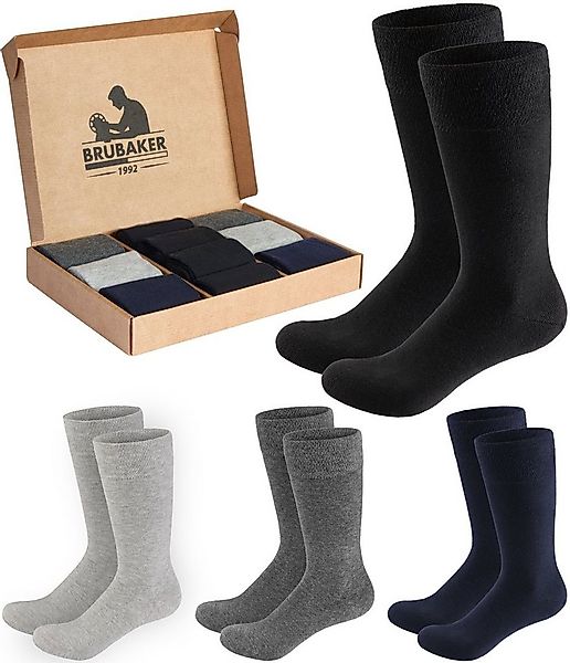 BRUBAKER Businesssocken Herrensocken in Geschenkbox - Komfort & Business He günstig online kaufen