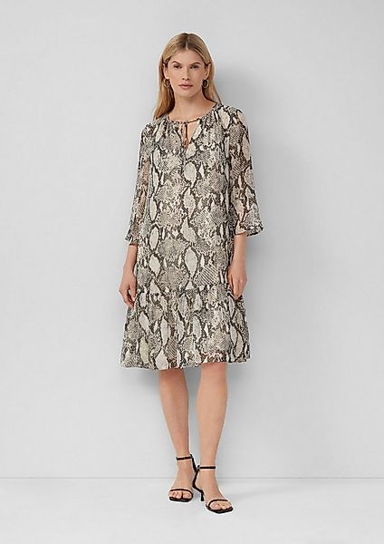 s.Oliver Minikleid Kleid Kleid mit Schlangen-Print und Viskosefutter günstig online kaufen