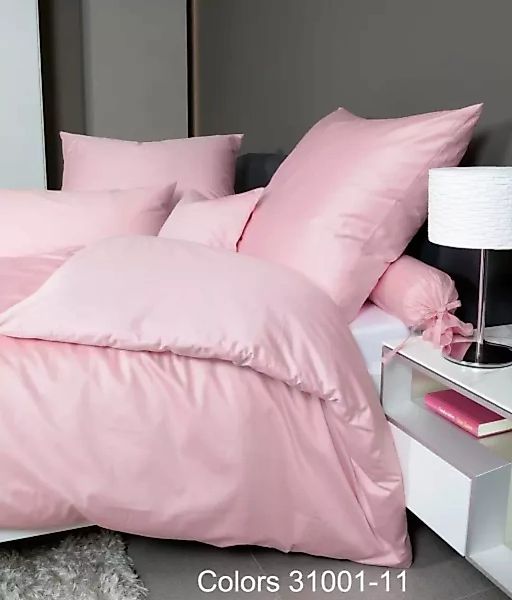 Janine Mako-Satin Bettwäsche Colors 31001 rosa Größe:  15x40 cm günstig online kaufen