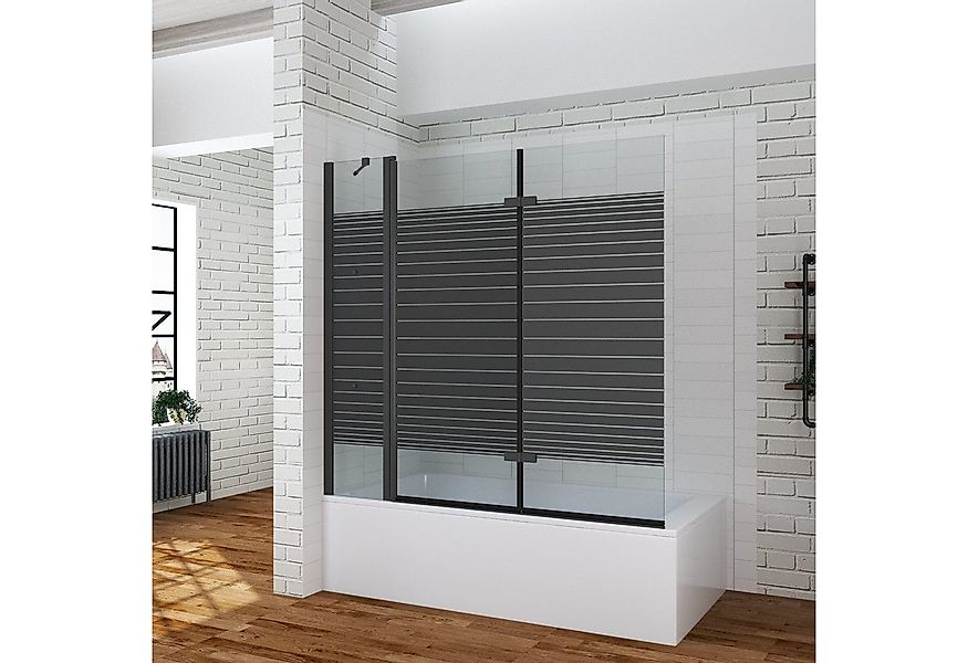 AQUALAVOS Badewannenfaltwand Badewanne 150x140 cm Badewannenaufsatz 3 Teili günstig online kaufen