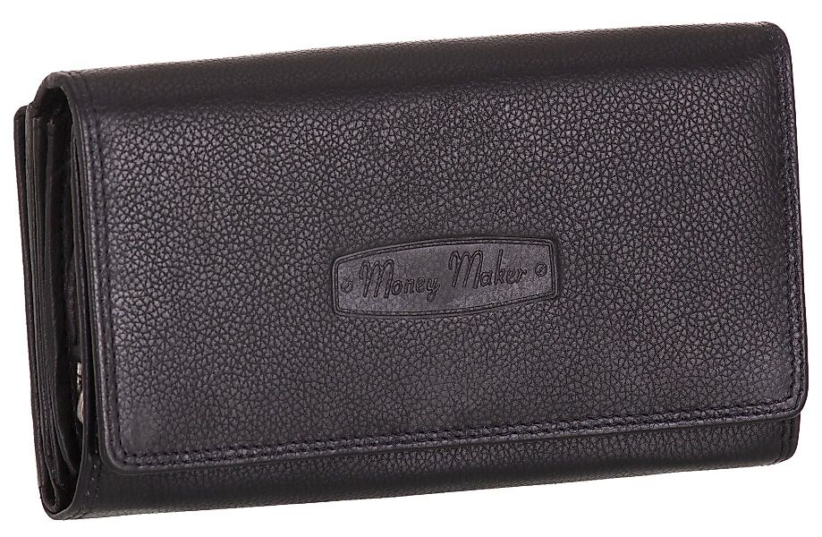 Money Maker Geldbörse, Damen Geldbörse Echt-Leder RFID 18 Karten Portemonna günstig online kaufen