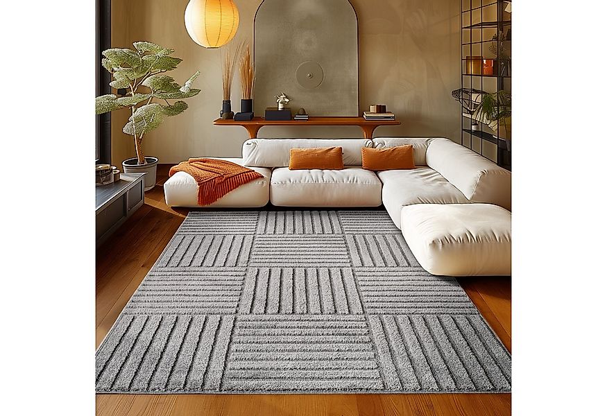 Teppium Hochflor-Teppich Boho-Design, Rechteckig, Höhe: 20 mm, Teppich Wohn günstig online kaufen