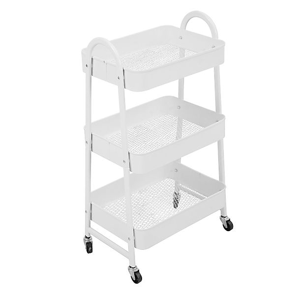 SVITA Servierwagen, mit Rollen, 3 Ebenen, Küchenwagen, klein, Rollwagen, Sc günstig online kaufen