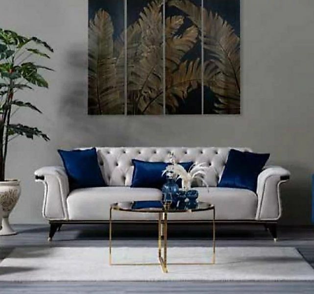JVmoebel 3-Sitzer Weißes Chesterfield Sofa Luxus Moderne Einrichtungsmöbel, günstig online kaufen