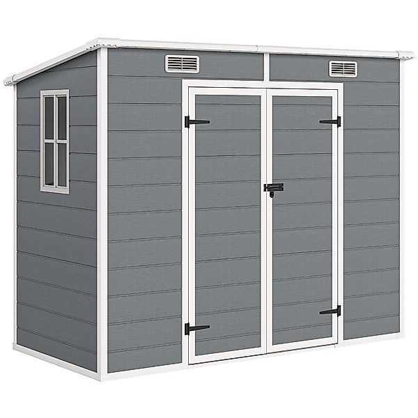 Outsunny Metallgerätehaus 2,4 x 1,3 m, Geräteschuppen wasserdicht, Gerätesc günstig online kaufen