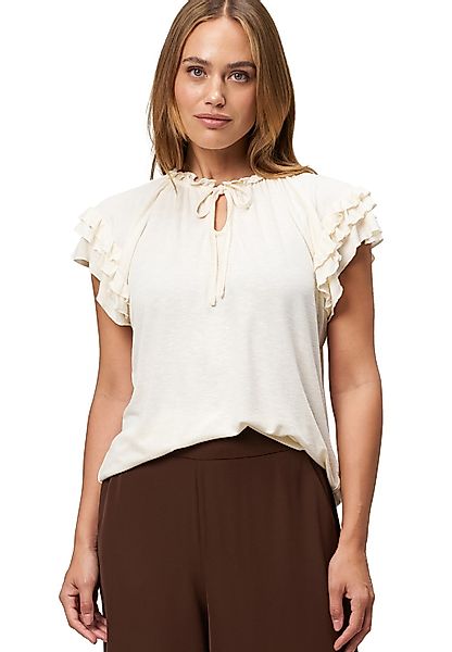 Zero Kurzarmshirt "Damen Shirt mit angeschnittenen Ärmeln" 1 Stk. tlg. Bind günstig online kaufen