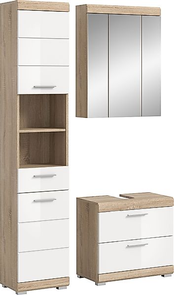 INOSIGN Badmöbel-Set »Siena, 3 teilig, bestehend aus:«, (Set), Hochschrank, günstig online kaufen