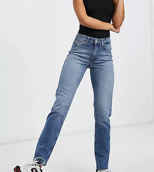 Only Tall – Erica – Schmale Jeans mit geradem Beinschnitt in Mittelblau günstig online kaufen