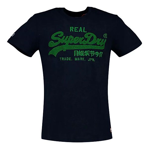 Superdry Vintage Logo Chenille 220 Kurzarm T-shirt XS Nautical Navy günstig online kaufen