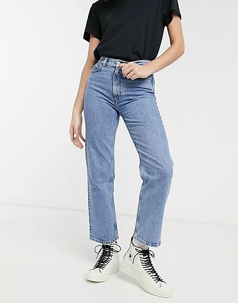 & Other Stories – Dimitri – Mom-Jeans mit hoher Taille in verwaschenem Mitt günstig online kaufen
