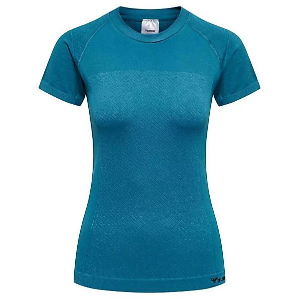 Hummel Cleaa Seamless Kurzärmeliges T-shirt M Blue Coral günstig online kaufen