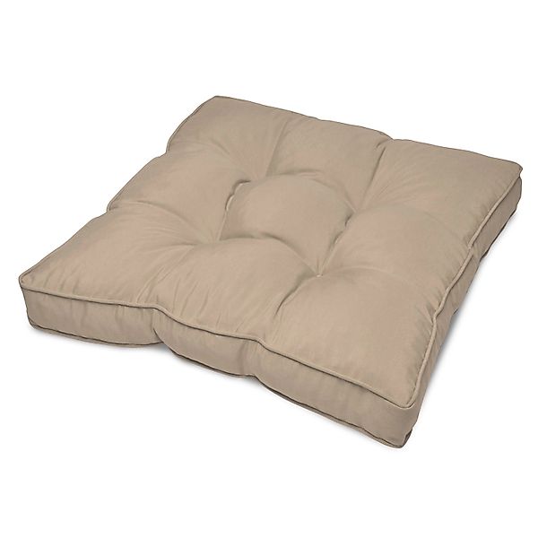 Beautissu Flair Loungekissen Outdoor Sitz 70x70x10cm Natur günstig online kaufen