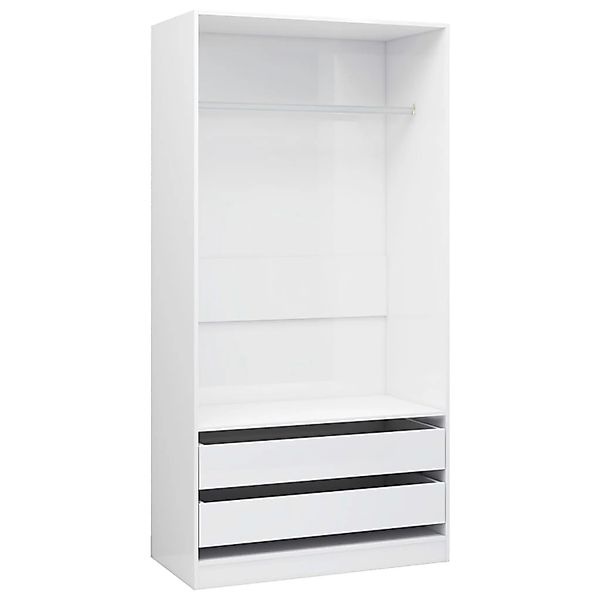 Kleiderschrank Hochglanz-weiß 100ã50ã200 Cm Spanplatte günstig online kaufen