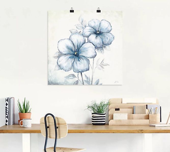Artland Wandbild "Blauer Mohn", Blumen, (1 St.) günstig online kaufen
