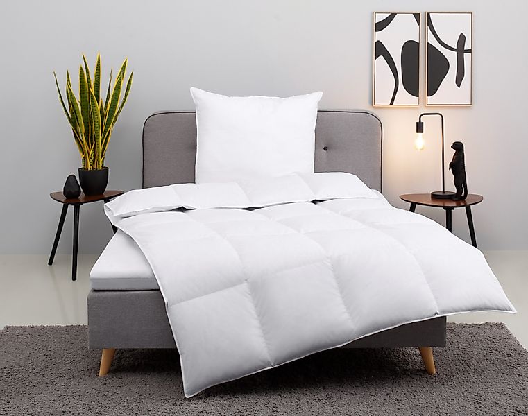my home Daunenbettdecke + Kopfkissen Cavanelle günstig online kaufen