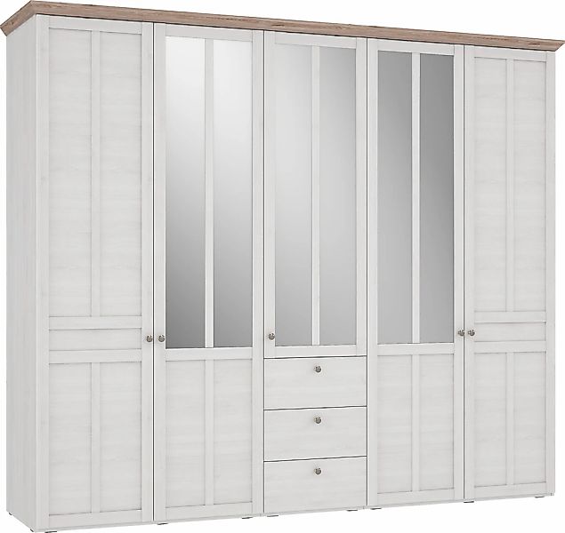 FORTE Kleiderschrank "Iloppa, Schlafzimmerschrank im Landhausstil", (Maße: günstig online kaufen
