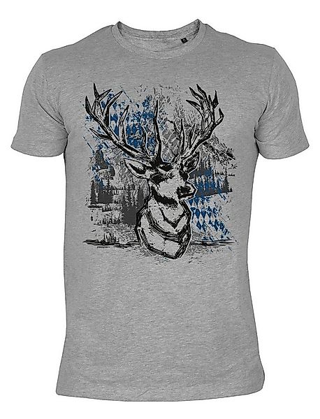 Tini - Shirts Trachtenshirt Hirsch Motiv Bayrisch Moderne Tracht Volksfest günstig online kaufen