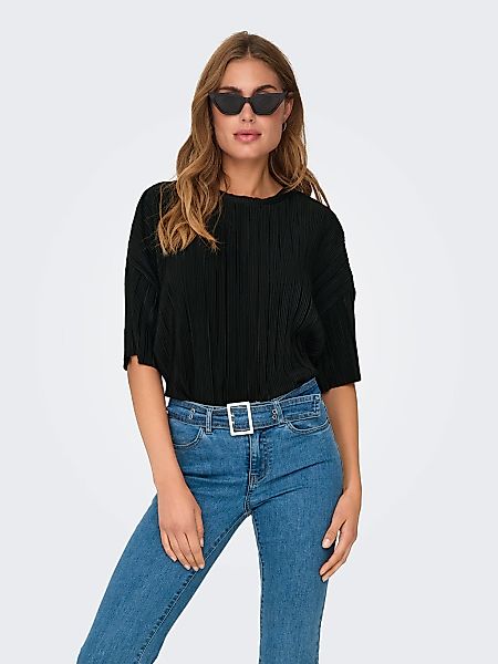 ONLY Plisseeshirt "ONLRAVENNA S/S PLISSE TOP NOOS JRS" günstig online kaufen
