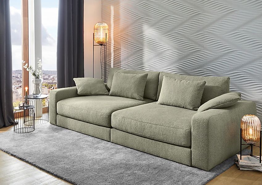 Jockenhöfer Gruppe Big-Sofa "Milano XXL, B: 290 cm" mit Zierkissen, Relaxfl günstig online kaufen