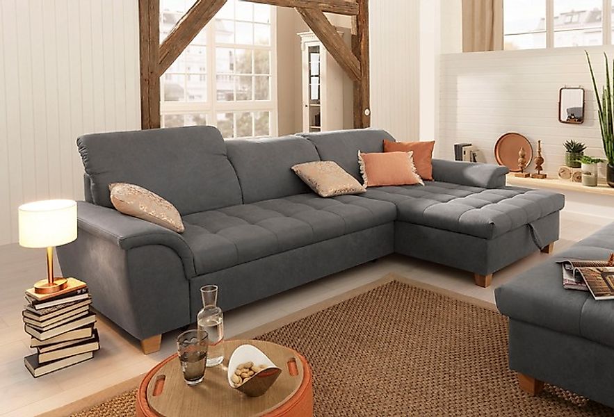 Home affaire Ecksofa »Lyla fester Sitzkomfort, bequeme Armlehnen, Breite 27 günstig online kaufen