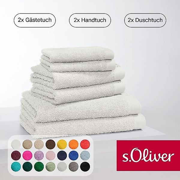 s.Oliver Handtuch Set "s.Oliver, Premium Qualität, 600 gr/m²" Set 6 Stk. Wa günstig online kaufen