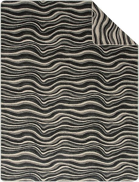 Wohndecke Wohndecke Savannah, IBENA, stilisiertes Zebramuster günstig online kaufen