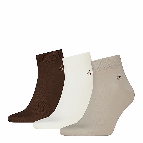 Calvin Klein Kurzsocken "CK MEN QUARTER" 3 Paar, Rippenbündchen, Cotton-Mix günstig online kaufen