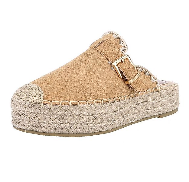Ital-Design Damen Mules Freizeit Plateausandaletten (88930249) Flach Pantol günstig online kaufen