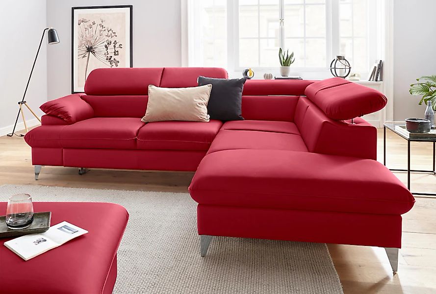 COTTA Ecksofa "Caluso L-Form", mit Kopfteilverstellung, wahlweise mit Bettf günstig online kaufen