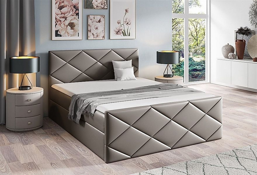 Fun Möbel Boxbett Schlafzimmerbett HENRIK in Kunstleder (inkl. Bettkästen, günstig online kaufen